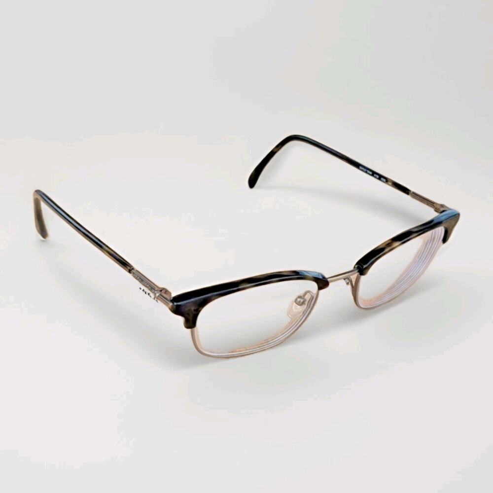 Safilo Team Elasta 4156 Eyeglass Frames 48-20-140 Black Smoky Tortoise - Italy